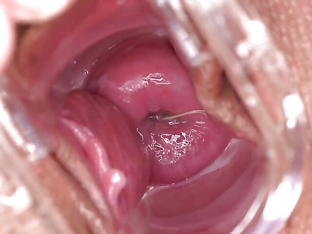 Trisha uses a speculum to let you look inside pussy and vibrates her clit