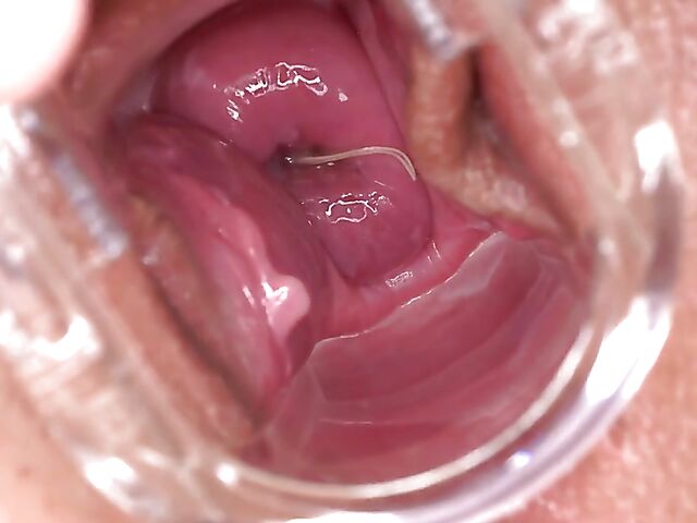 Trisha uses a speculum to let you look inside pussy and vibrates her clit