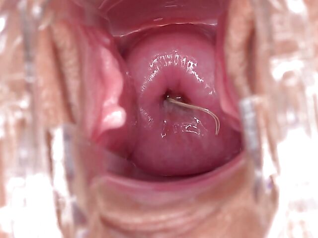 Trisha uses a speculum to let you look inside pussy and vibrates her clit