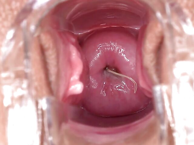 Trisha uses a speculum to let you look inside pussy and vibrates her clit