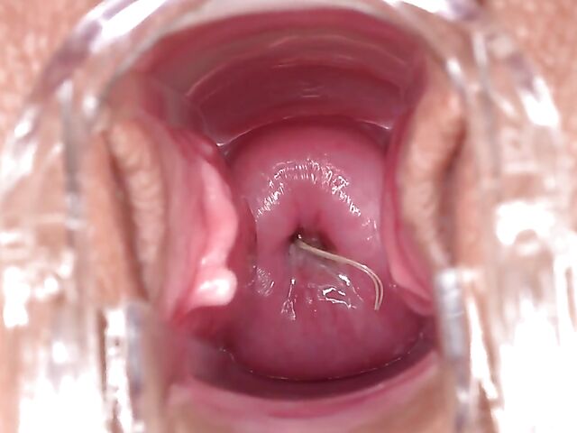 Trisha uses a speculum to let you look inside pussy and vibrates her clit