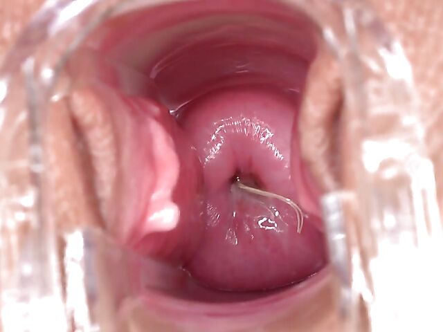 Trisha uses a speculum to let you look inside pussy and vibrates her clit