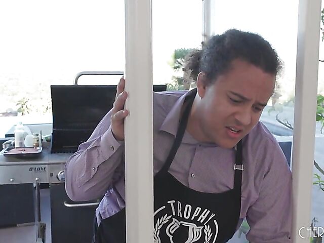 BBQ time with hot blonde MILF Brook Page and her cuckold husband