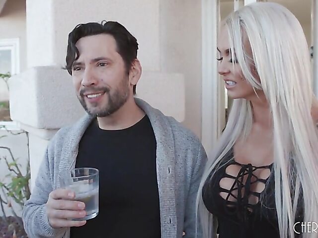 BBQ time with hot blonde MILF Brook Page and her cuckold husband