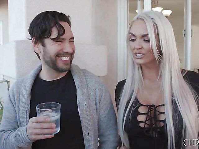 BBQ time with hot blonde MILF Brook Page and her cuckold husband