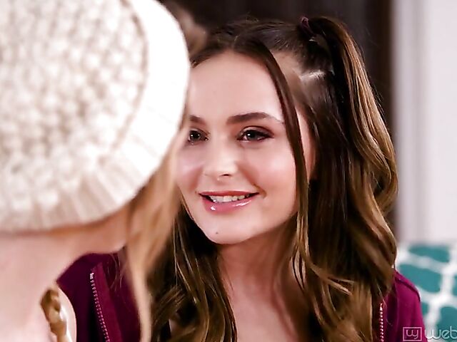 Girl on girl rug munching with Aften Opal and Nikole Nash