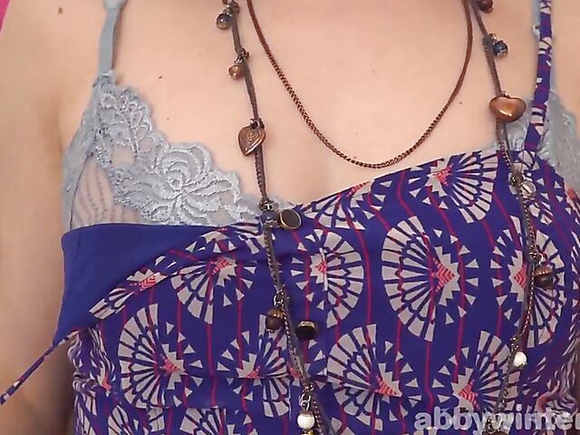 Hairy girl next door Justina takes off her dress and see-through undies