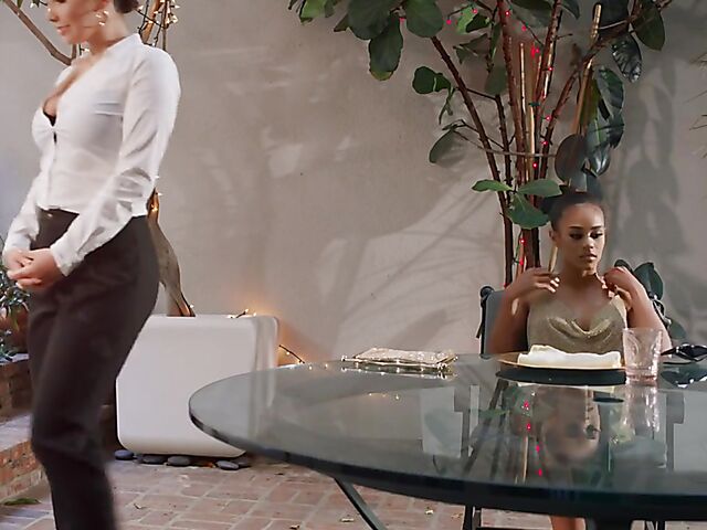 Karlee Grey & Scarlit Scandal - Wealthy lesbian seduction at the restaurant