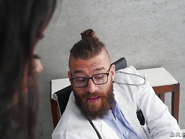 Ana Foxxx's black pussy exam and sex with white gynecologist