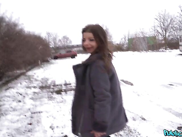 Public pick up and sex for cash with slutty Mary Jane