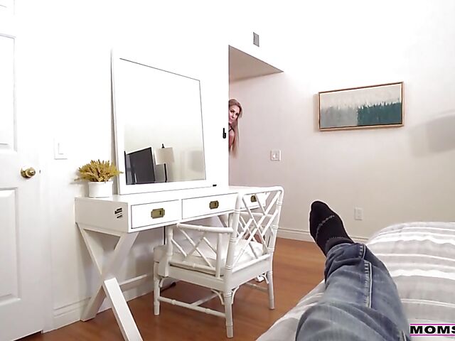 Birthday POV fun with pierced nipple blonde Jordan Maxx