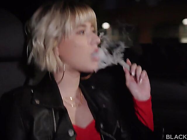 Blacked blonde Jessie Saint loves it interracial in the midnight