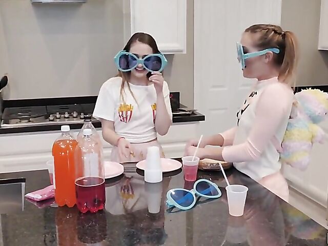 Three girls one guy slumber party with Sera Ryder, Katie Kush and Emma Hix