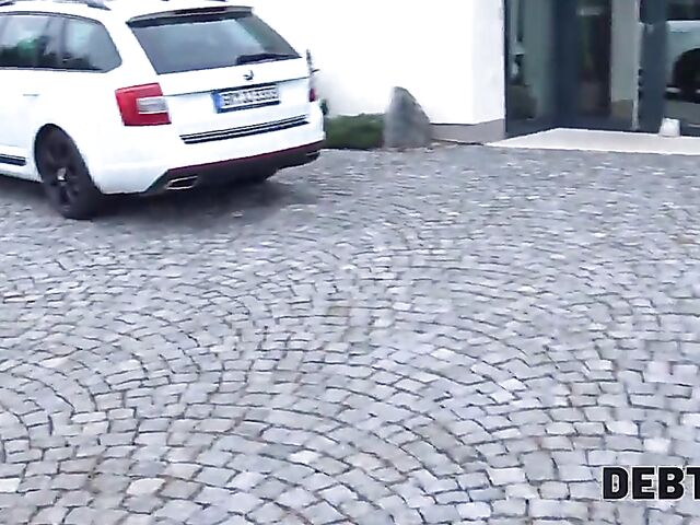 Czech blonde Victoria Pure pays off her debt with sex