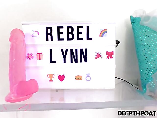 Mini skirt fuck and deepthroat with naughty girl Rebel Lynn