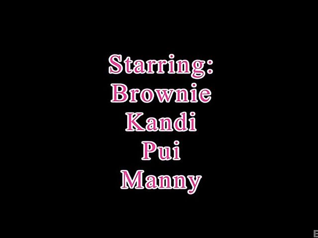 White cock for slutty Thai teens Brownie, Kandi, Pui and Maany