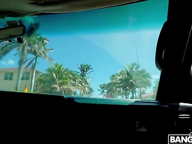 Van anal for money with four-eyed teen Honey Hayes