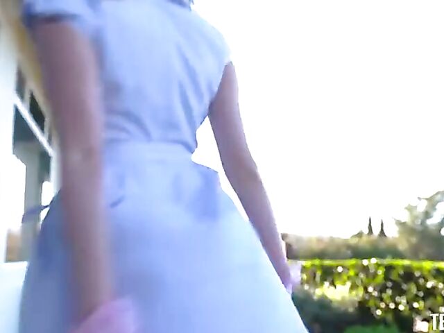 Leg behind head fuck with extra small blonde Coco Lovelock