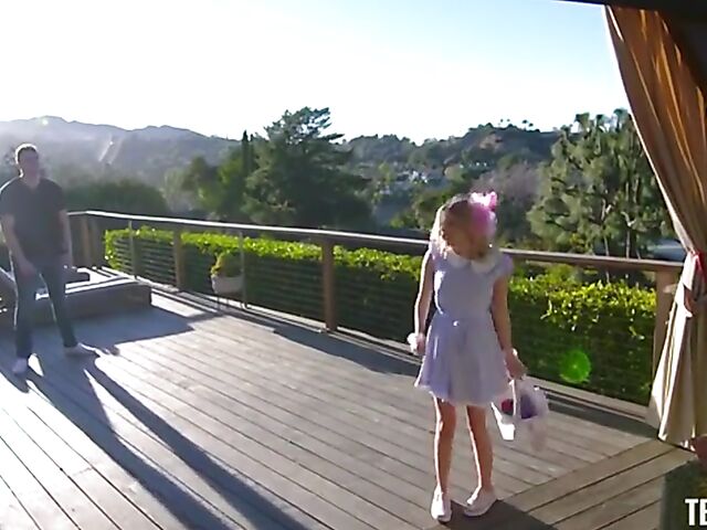 Leg behind head fuck with extra small blonde Coco Lovelock