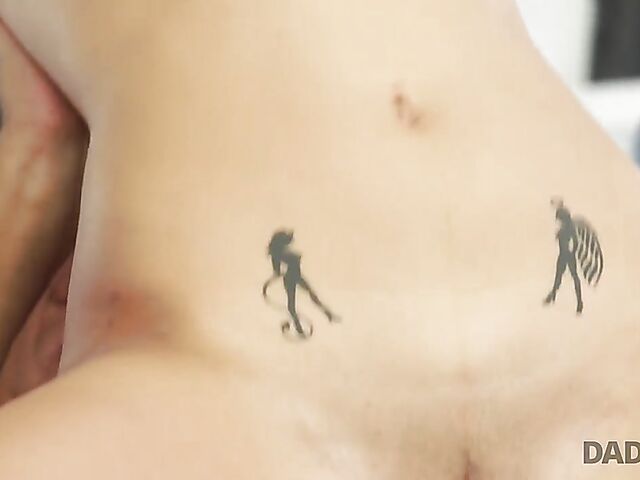 Bikini babe Victoria Daniels gets boned by a lucky old man