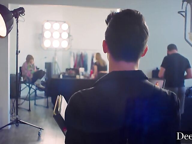 BBC threesome on set with Ashley Lane and Naomi Swann