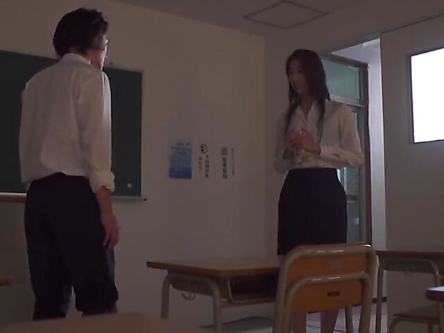 Skinny Japanese teacher Iroha Natsume gets pounded at school