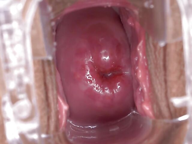 Bodystocking, speculum and Paola's open pussy