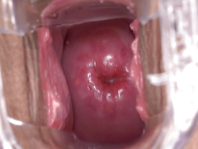 Bodystocking, speculum and Paola's open pussy