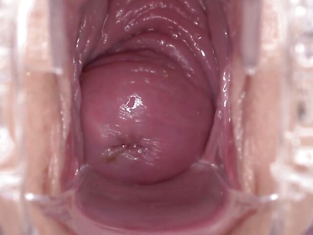 Speculum pussy gape close up with Sydney Love