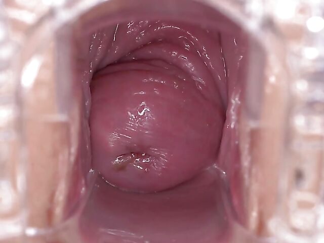 Speculum pussy gape close up with Sydney Love