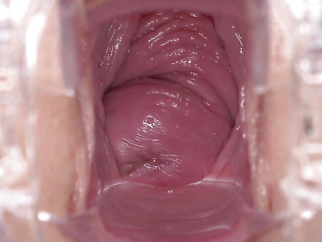 Speculum pussy gape close up with Sydney Love