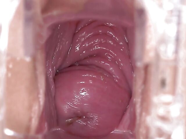 Speculum pussy gape close up with Sydney Love