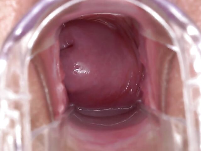 Cindy Shine's pussy gape session with her hitachi wand and speculum