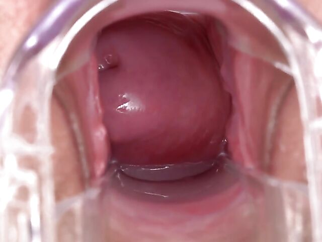 Cindy Shine's pussy gape session with her hitachi wand and speculum