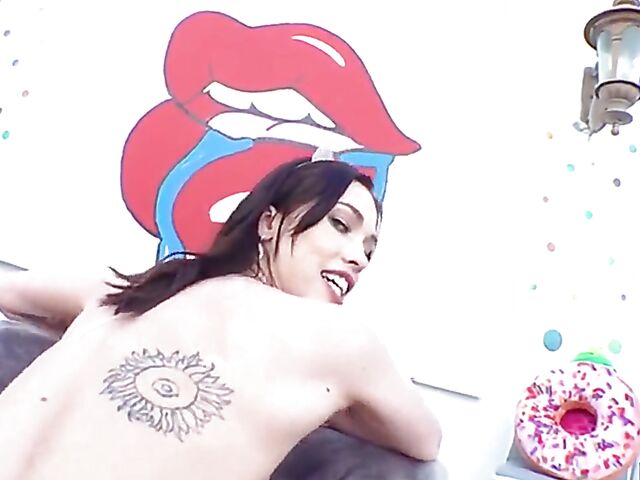 Red lingerie and gaping anal with Diana Grace