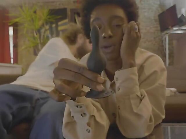 Interracial couple Annika and Johnny are addicted to toys