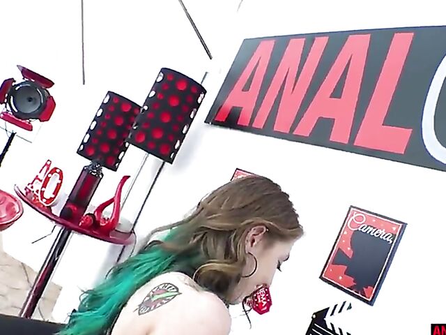 Anal big ass fun in red fishnets with Electra Rayne