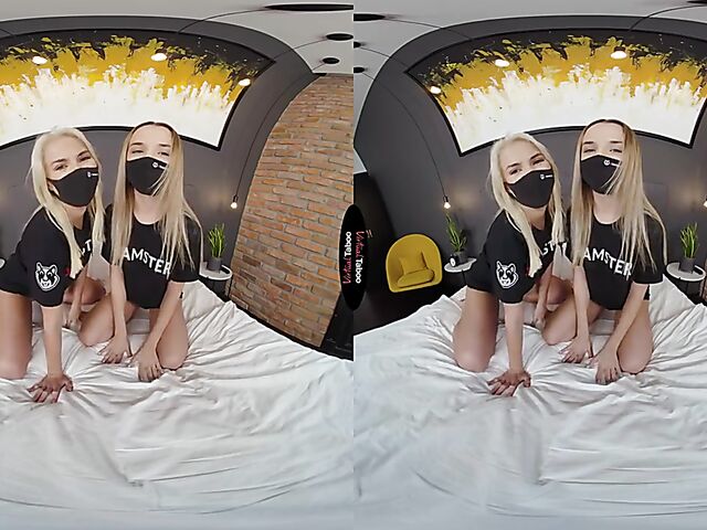 Lika Star & Mona Blue - Two girls POV masturbation in VR 3D