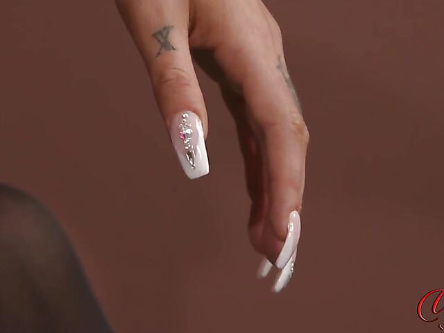 CFNM jack off watching with curious Kendall Kay