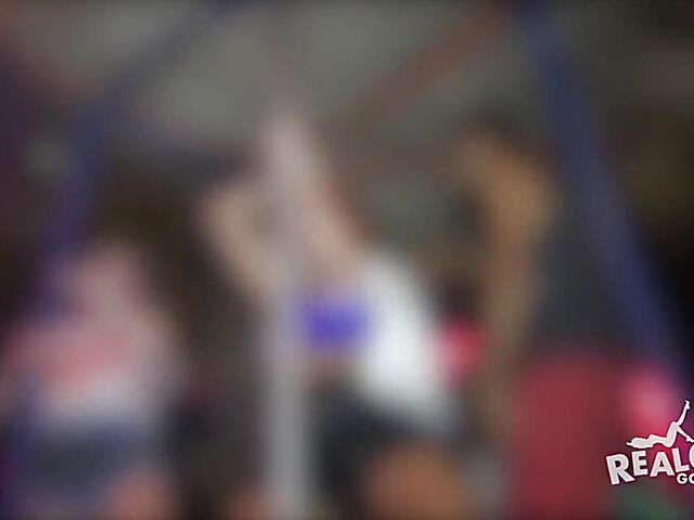 Wild party girls get naked in the crowd