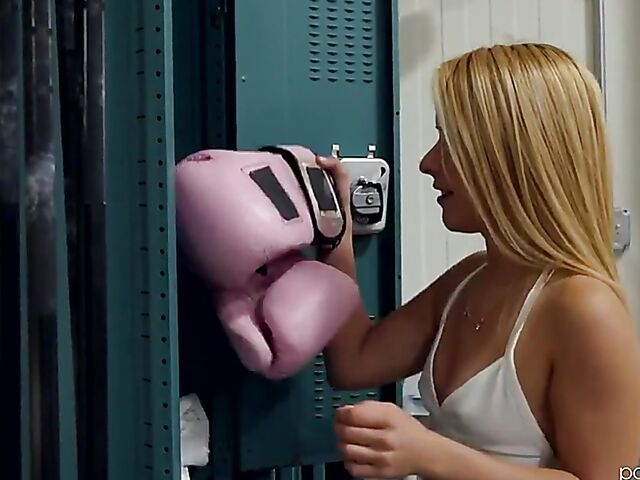 Crazy gym sex with petite tiny tits blonde Lilly Lit