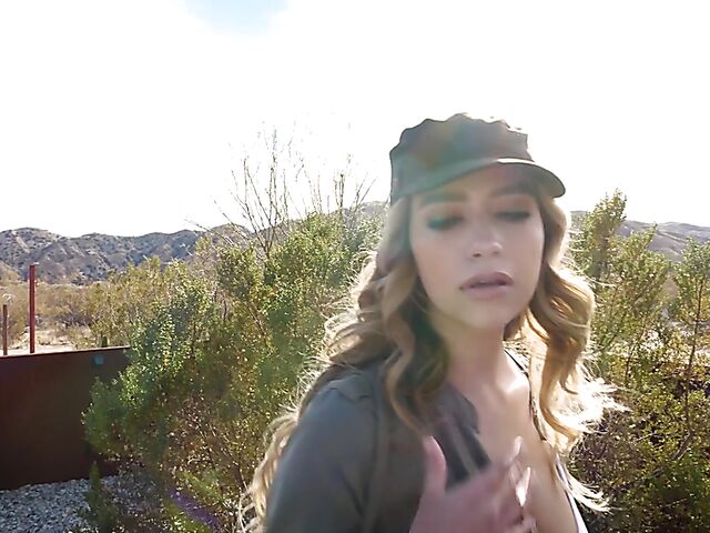 Shaved solo babe in boots Gina Marie bares all and opens her legs