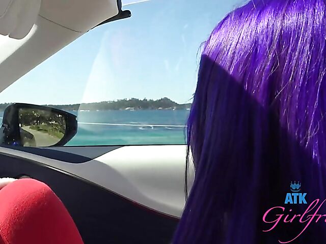 POV fucking with purple hair girl Lily Adams is fun