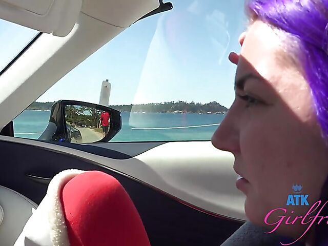 POV fucking with purple hair girl Lily Adams is fun