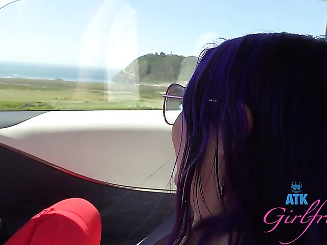 POV fucking with purple hair girl Lily Adams is fun