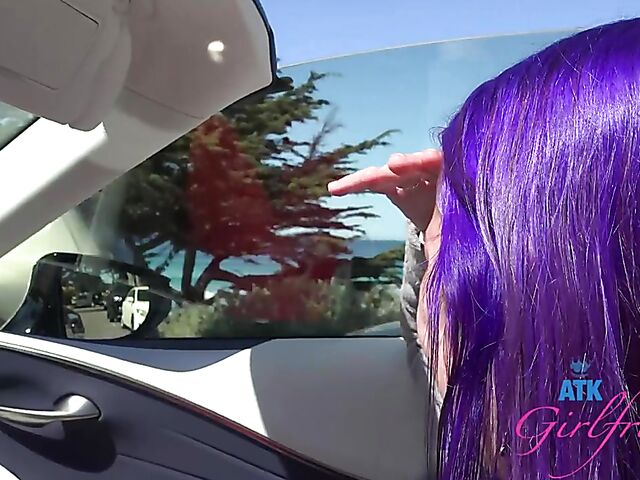 POV fucking with purple hair girl Lily Adams is fun
