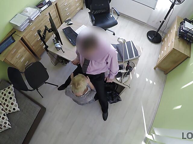 Czech blonde Katy Rose gets pounded by the loan agent