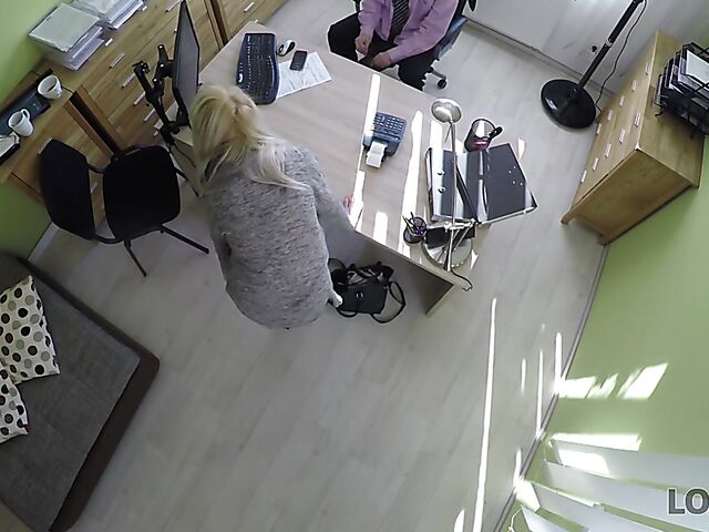 Czech blonde Katy Rose gets pounded by the loan agent