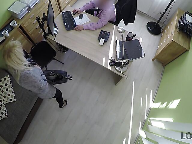 Czech blonde Katy Rose gets pounded by the loan agent