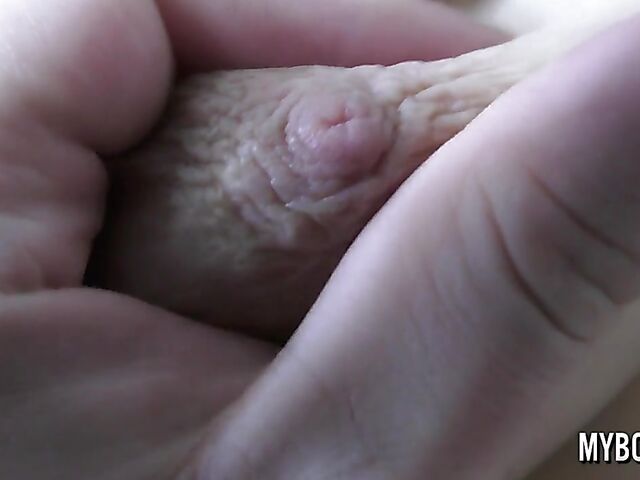 Nipple play, close up blowjob and spanking in bondage